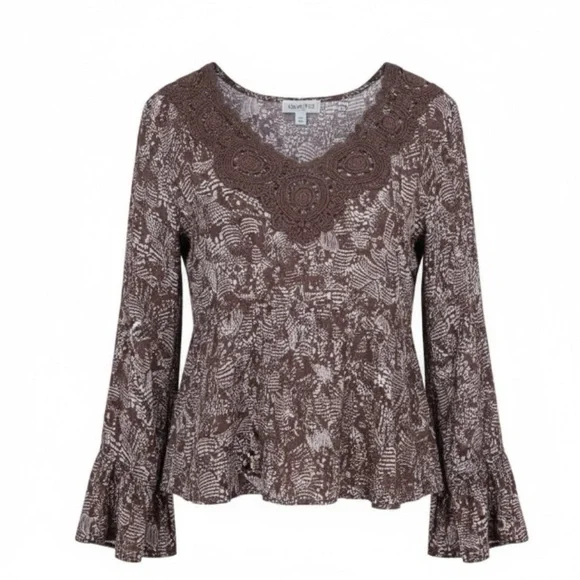 Bloomfield Women's Brown with gold
Peasant Size Large Crochet festival Boho Y2K - Picture 2 of 15